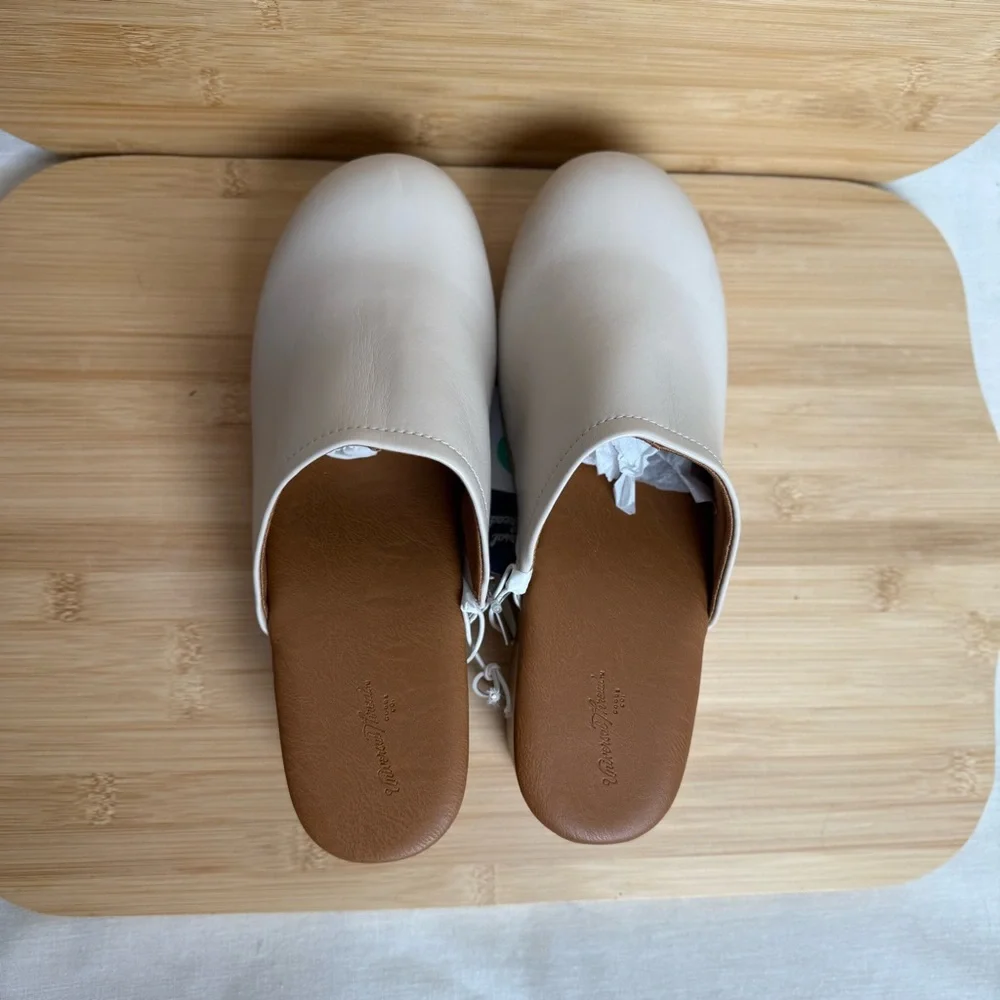 Cream Magnolia Wedge Universal Thread Slip-On Mules Size 8.5 - Picture 4 of 10